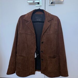 Massimo Dutti Tan Suede Blazer